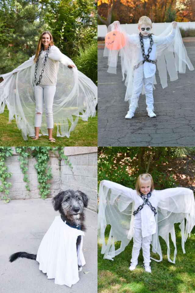 DIY ghost family costume