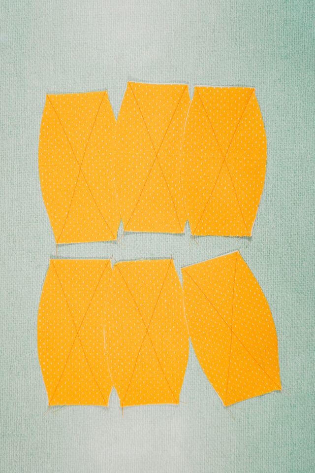 quilt through fleece fabric pieces