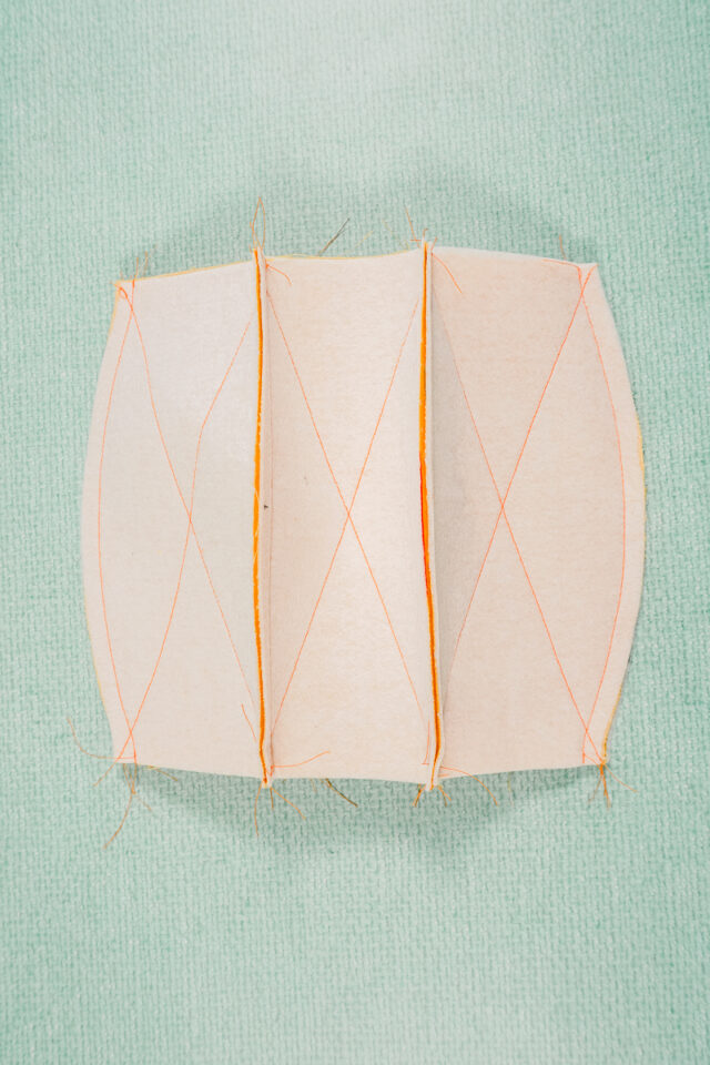 sew curved edges right sides together