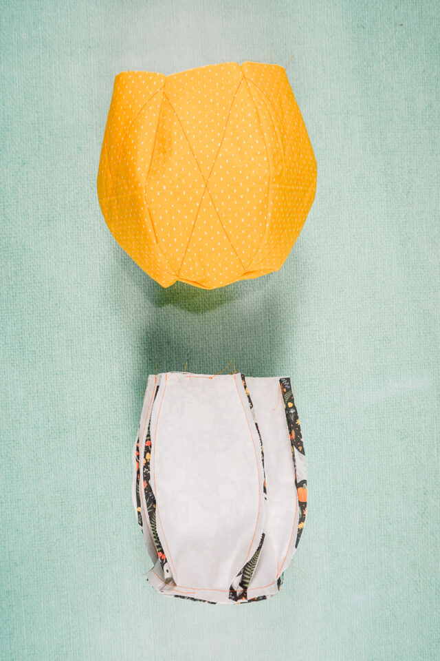 one right side out and one right side in