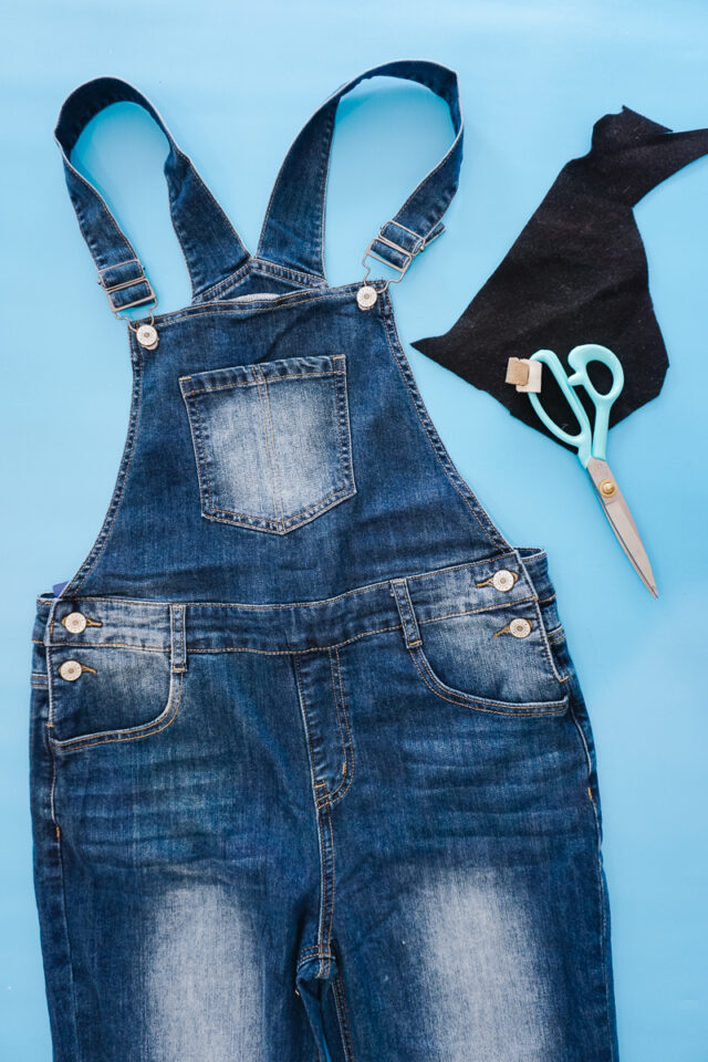 overalls and black felt