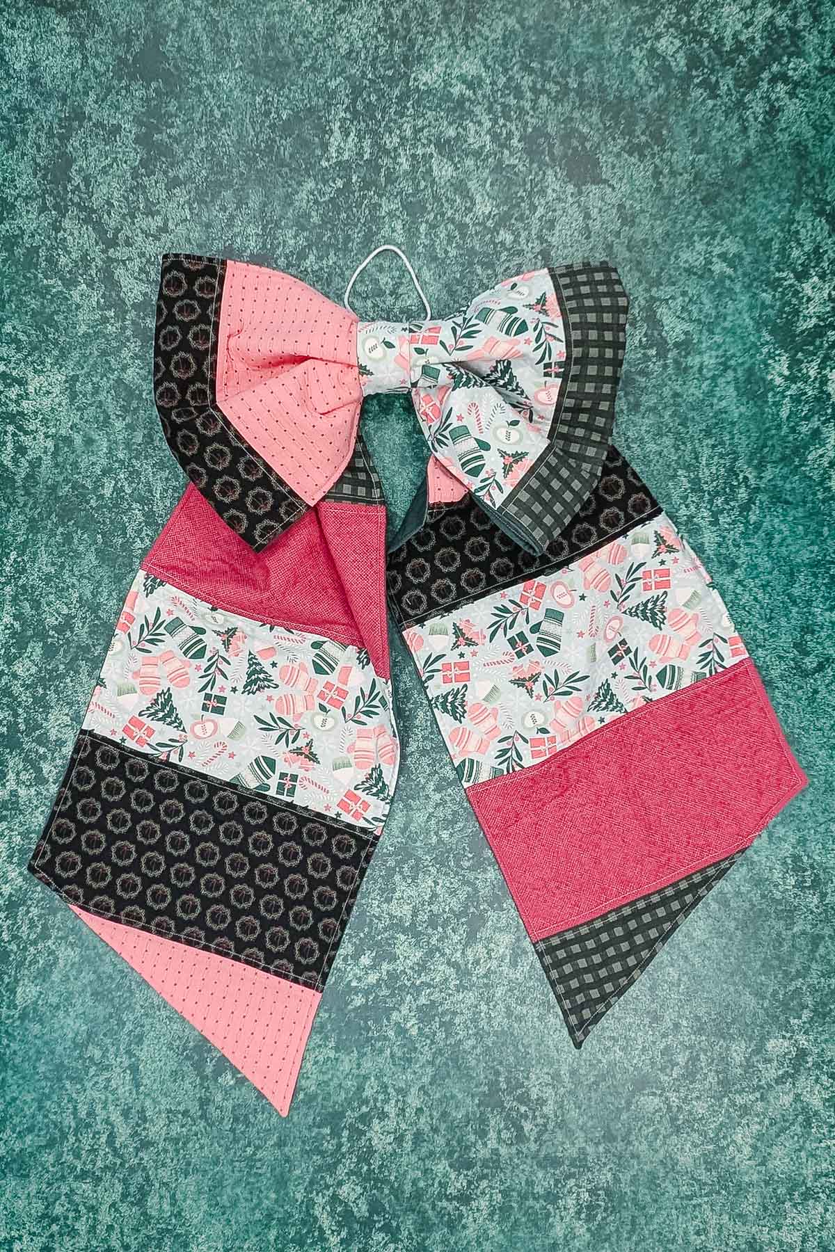 christmas bow sewing project