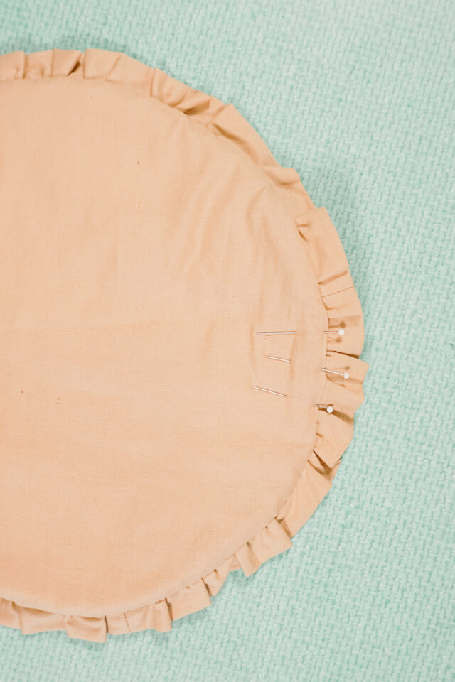 pinch and pin the hole closed