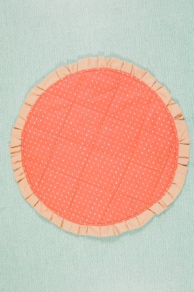 edgestitch around edge to close hole and neaten the edge