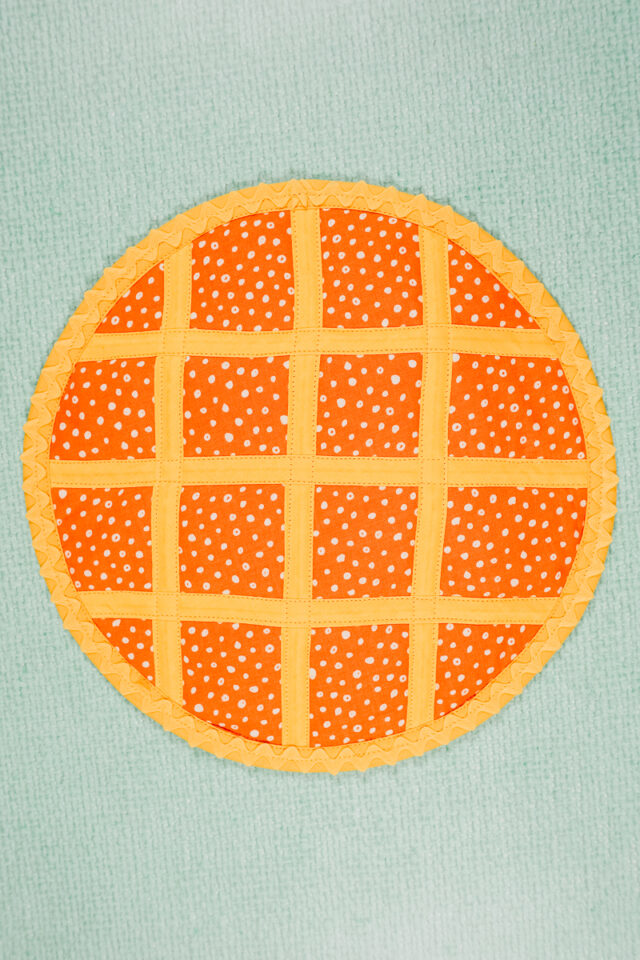 sew ric rac onto the bias binding