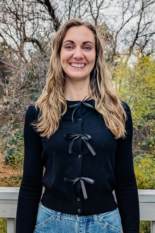 diy bow front cardigan