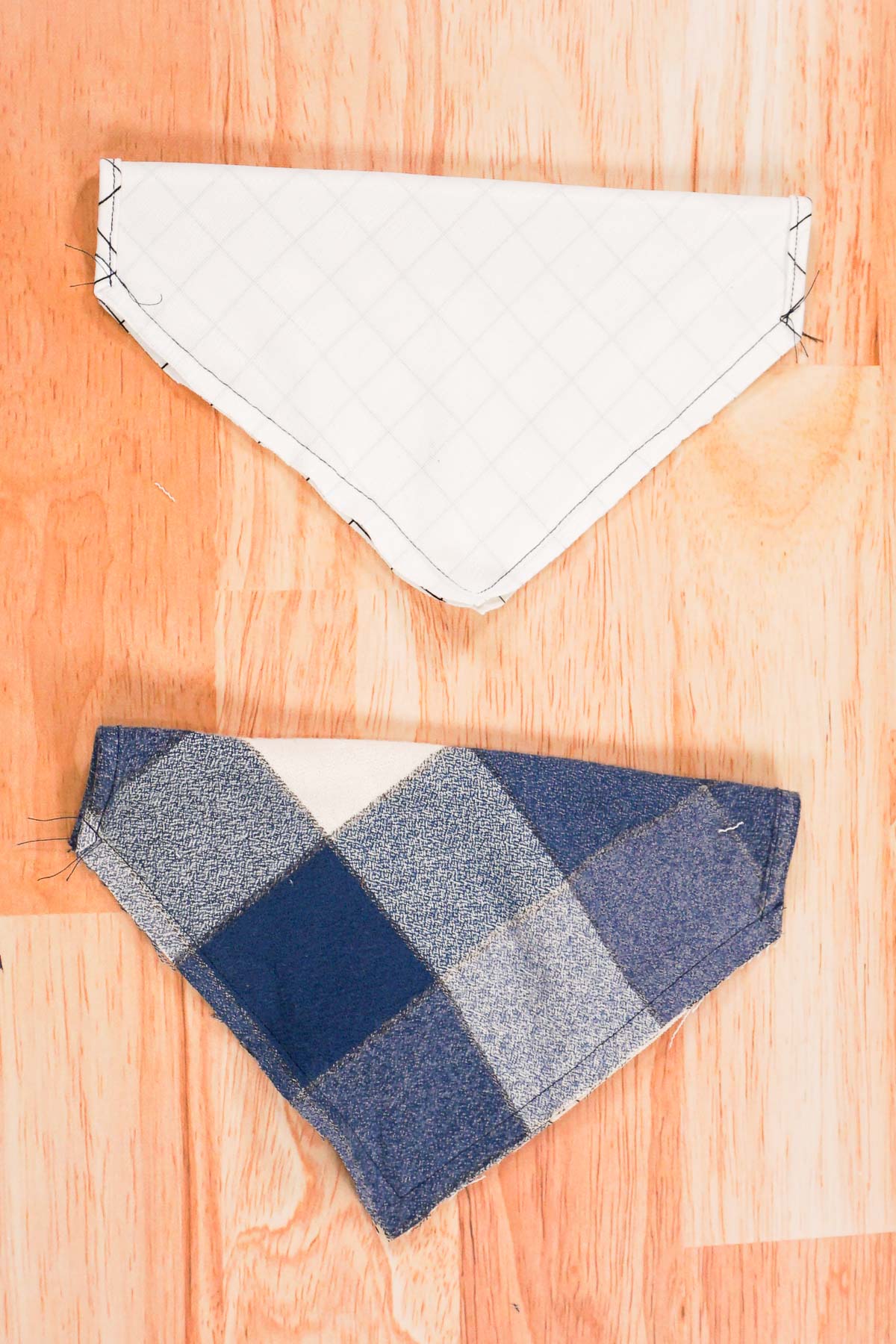 sew two angled sides and backstitch