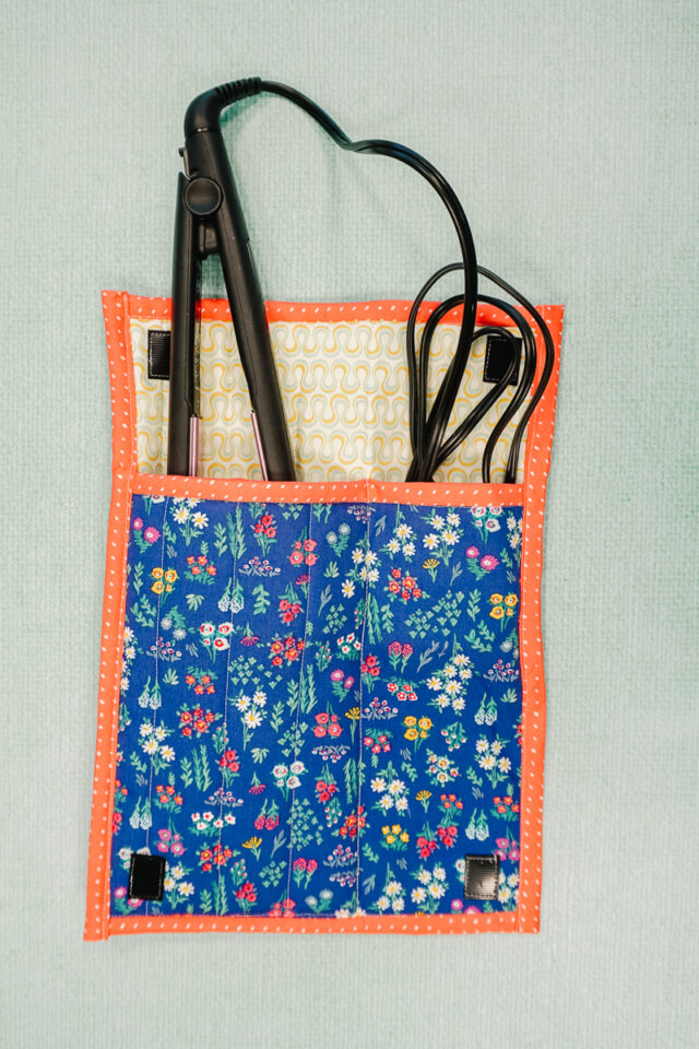 diy curling iron case free sewing pattern
