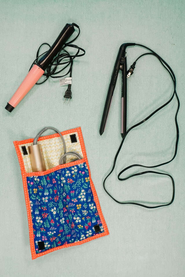 diy curling iron case free sewing pattern