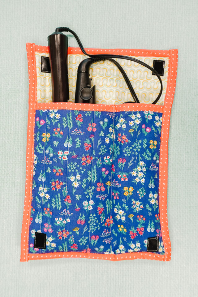 diy curling iron case free sewing pattern