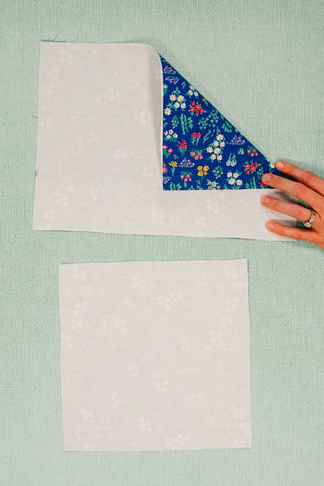 iron interfacing to back of fabric