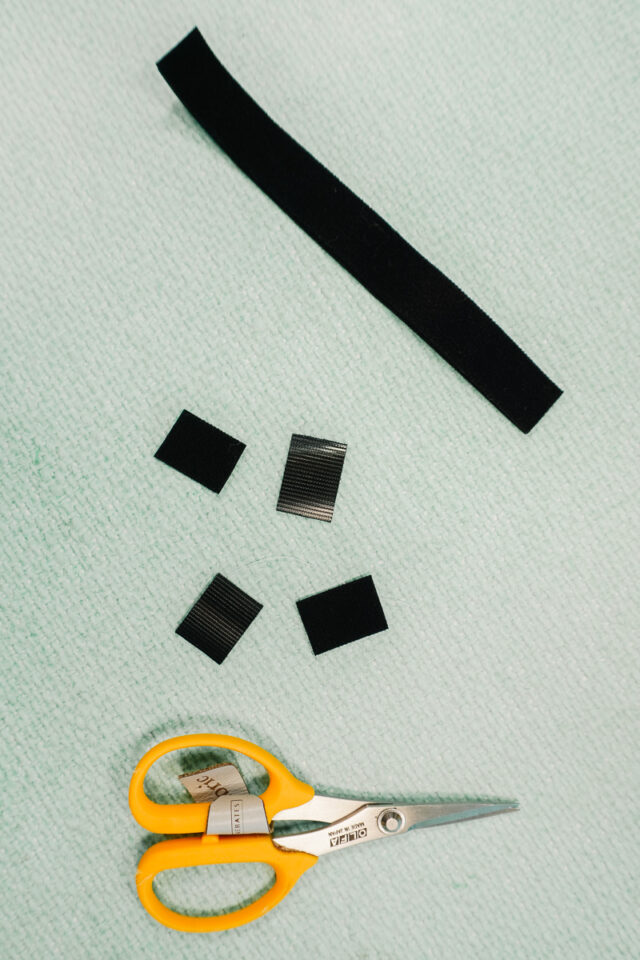 cut pieces of velcro