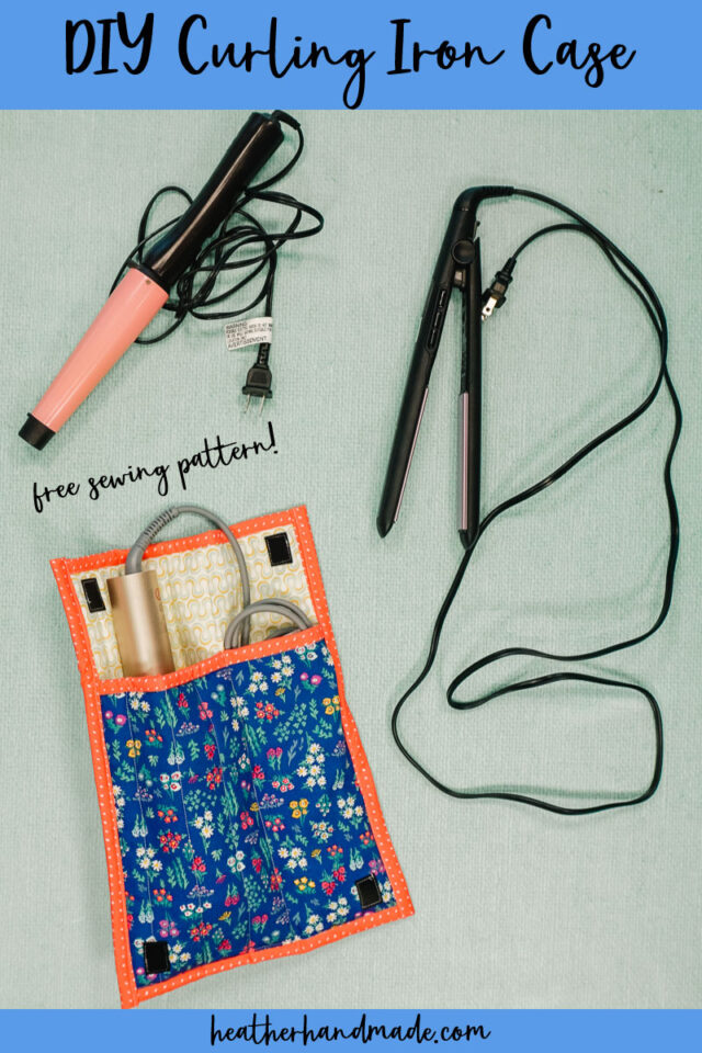 diy curling iron case free sewing pattern