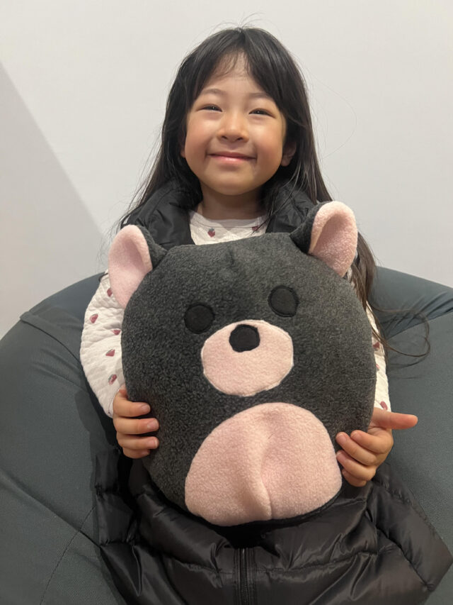 bear squish stuffed animal sewing pattern tester