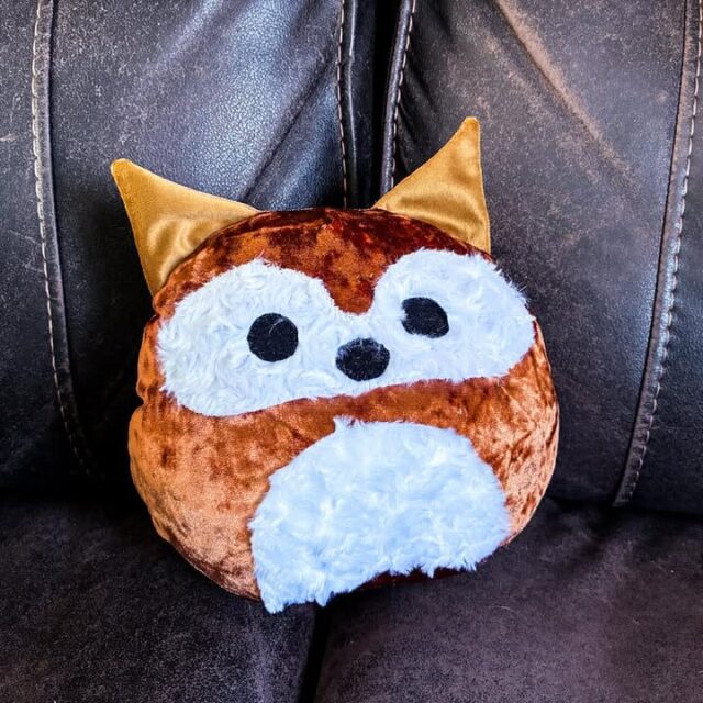 fox squish stuffed animal sewing pattern tester