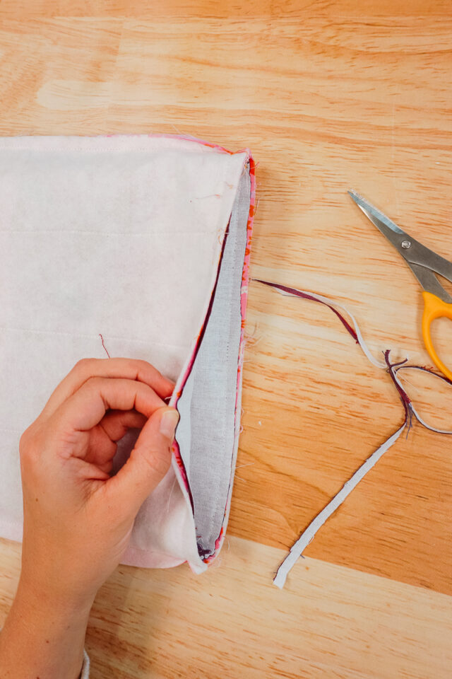 sew around top edge right sides together