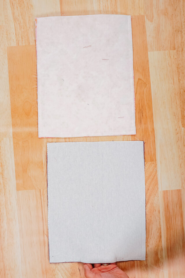 sew inner and outer rectangles right sides together