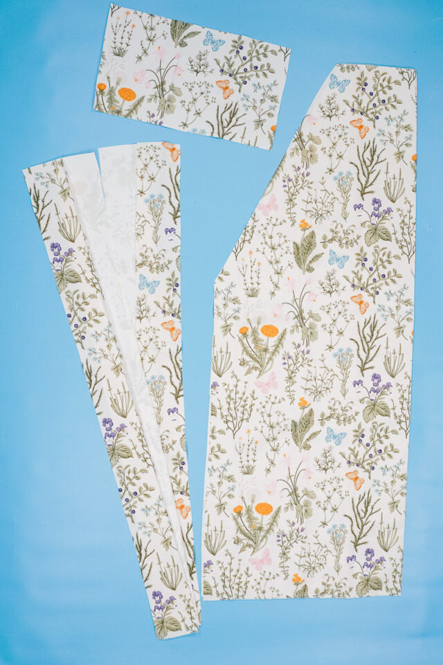 cut out apron pieces
