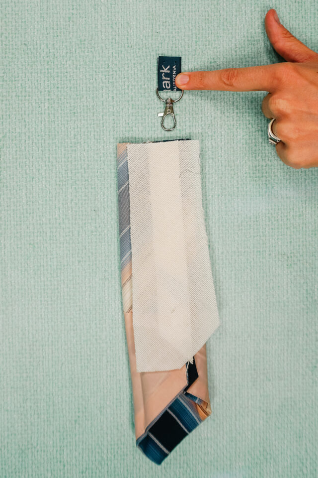 wrap tag around lobster clasp