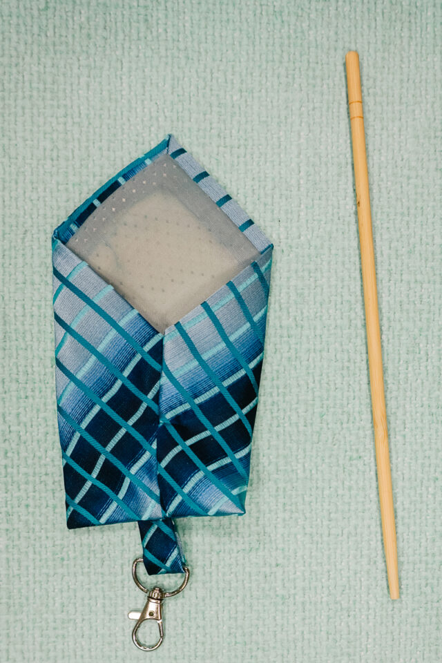turn the pouch right side out.