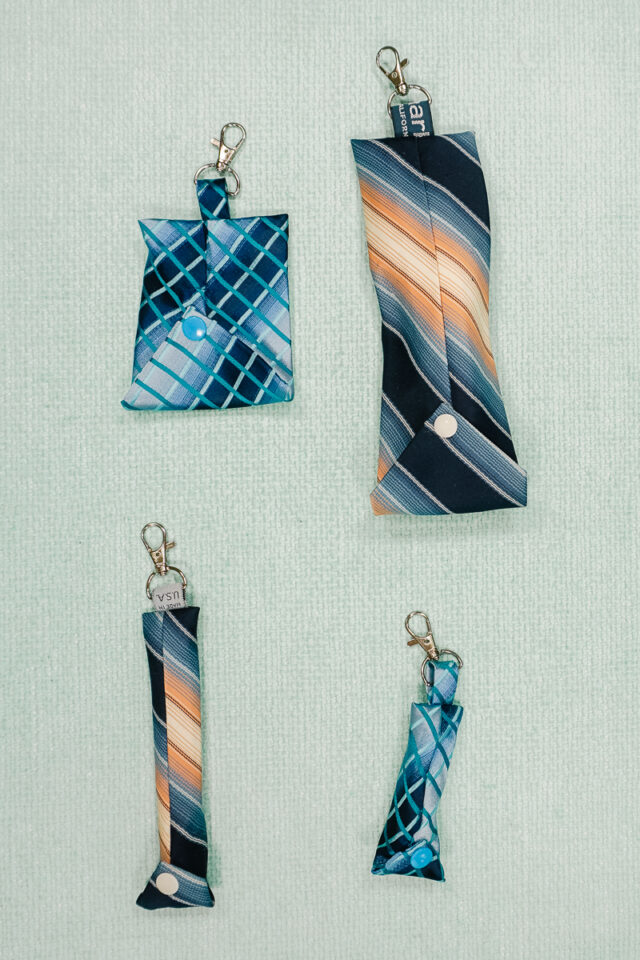 How to Upcycle a Men's Tie into Pouches