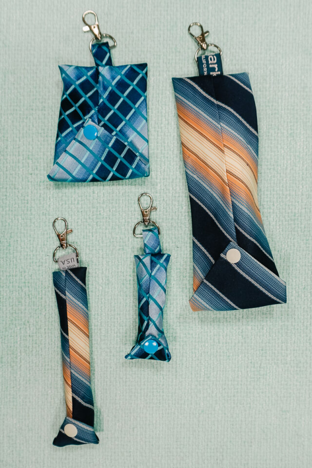 How to Upcycle a Men's Tie into Pouches
