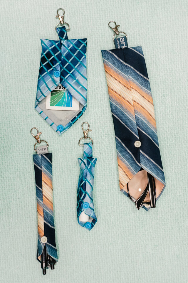How to Upcycle a Men's Tie into Pouches