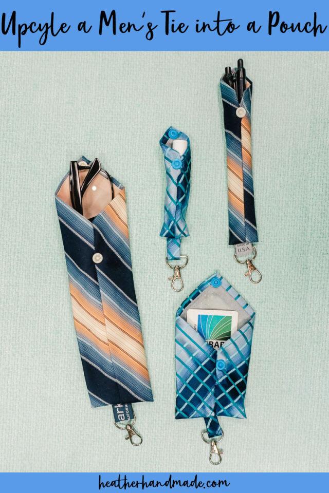 How to Upcycle a Men's Tie into Pouches