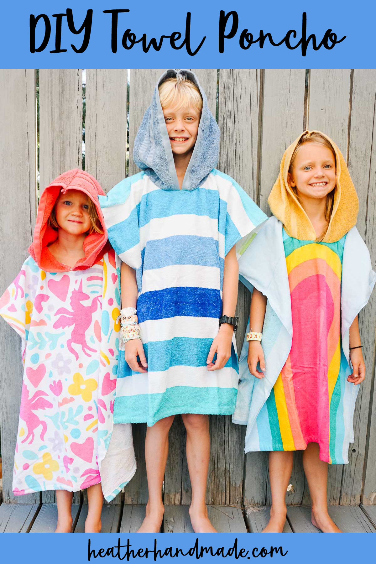 Easy DIY Towel Poncho for Kids