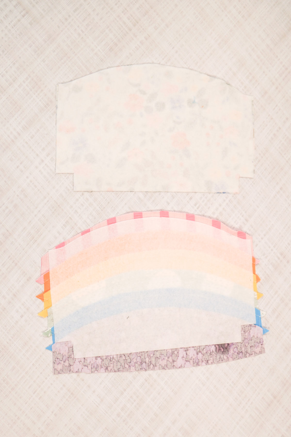 apply fusible fleece to the back