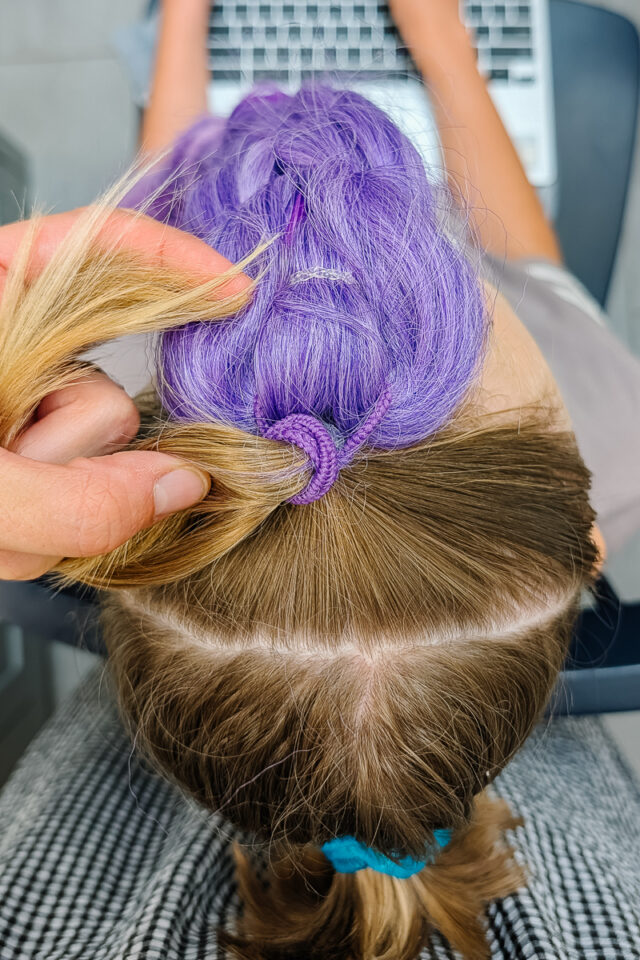 add in braid upside down
