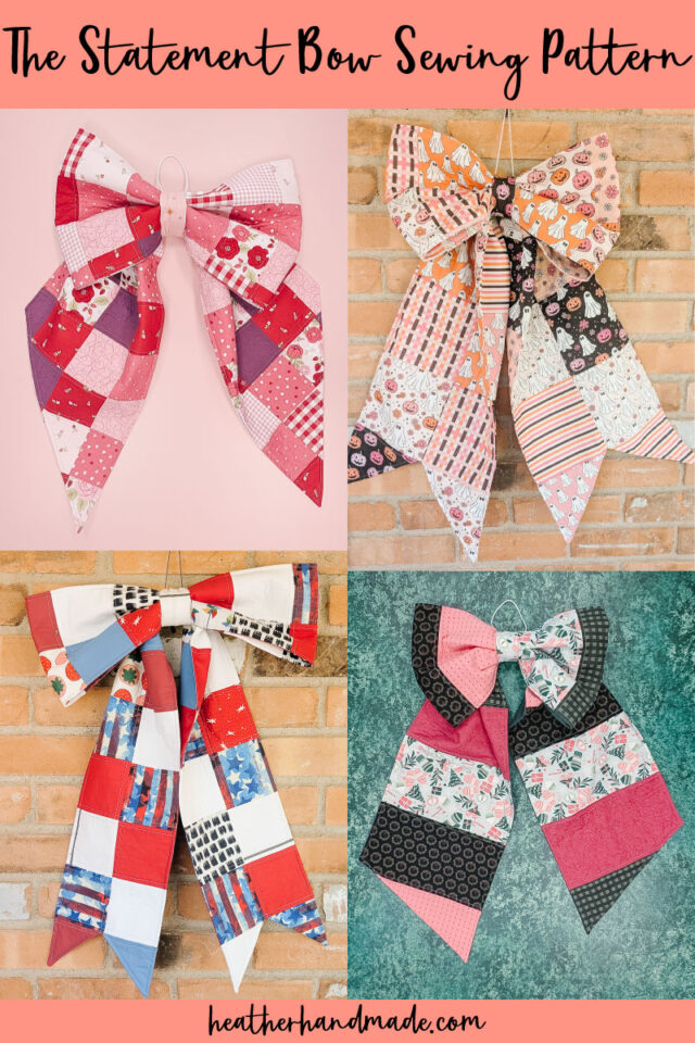 the statement bow: a quilted bow sewing pattern