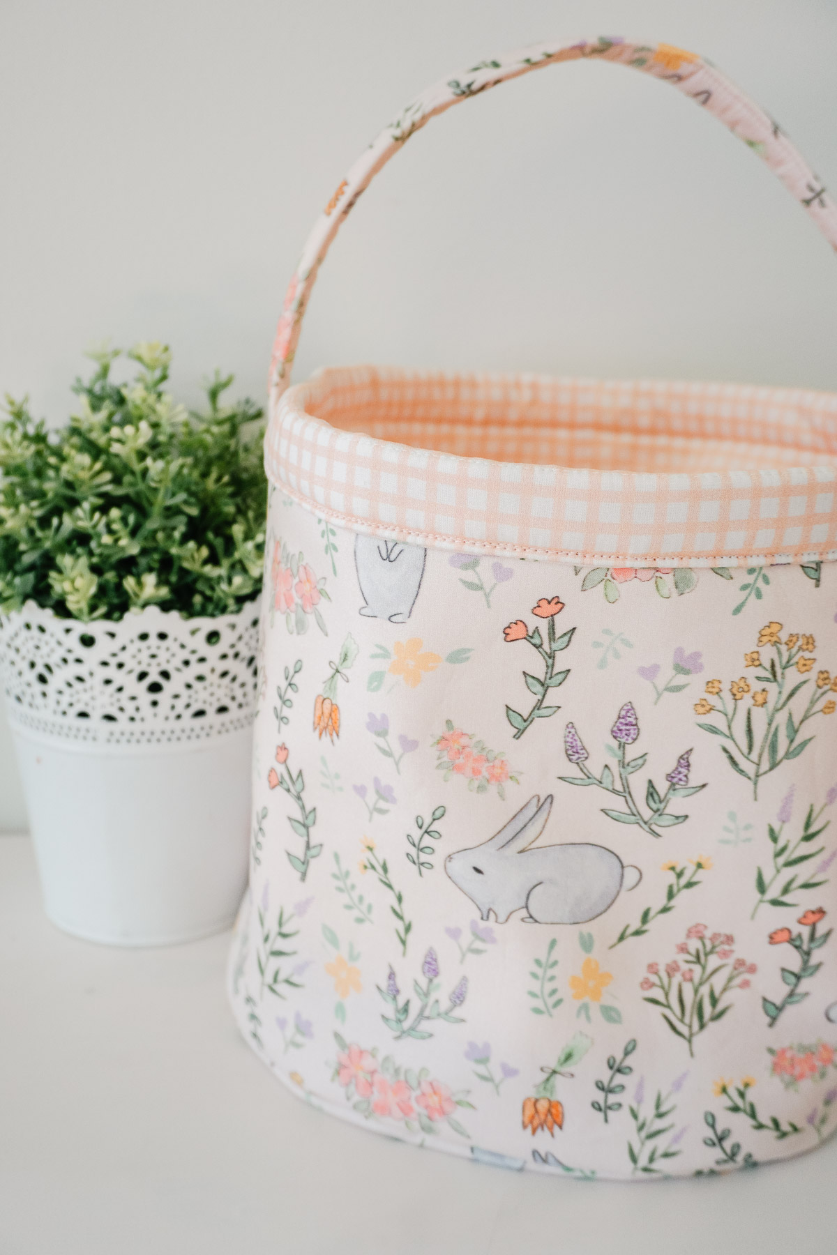 free easter bucket sewing pattern