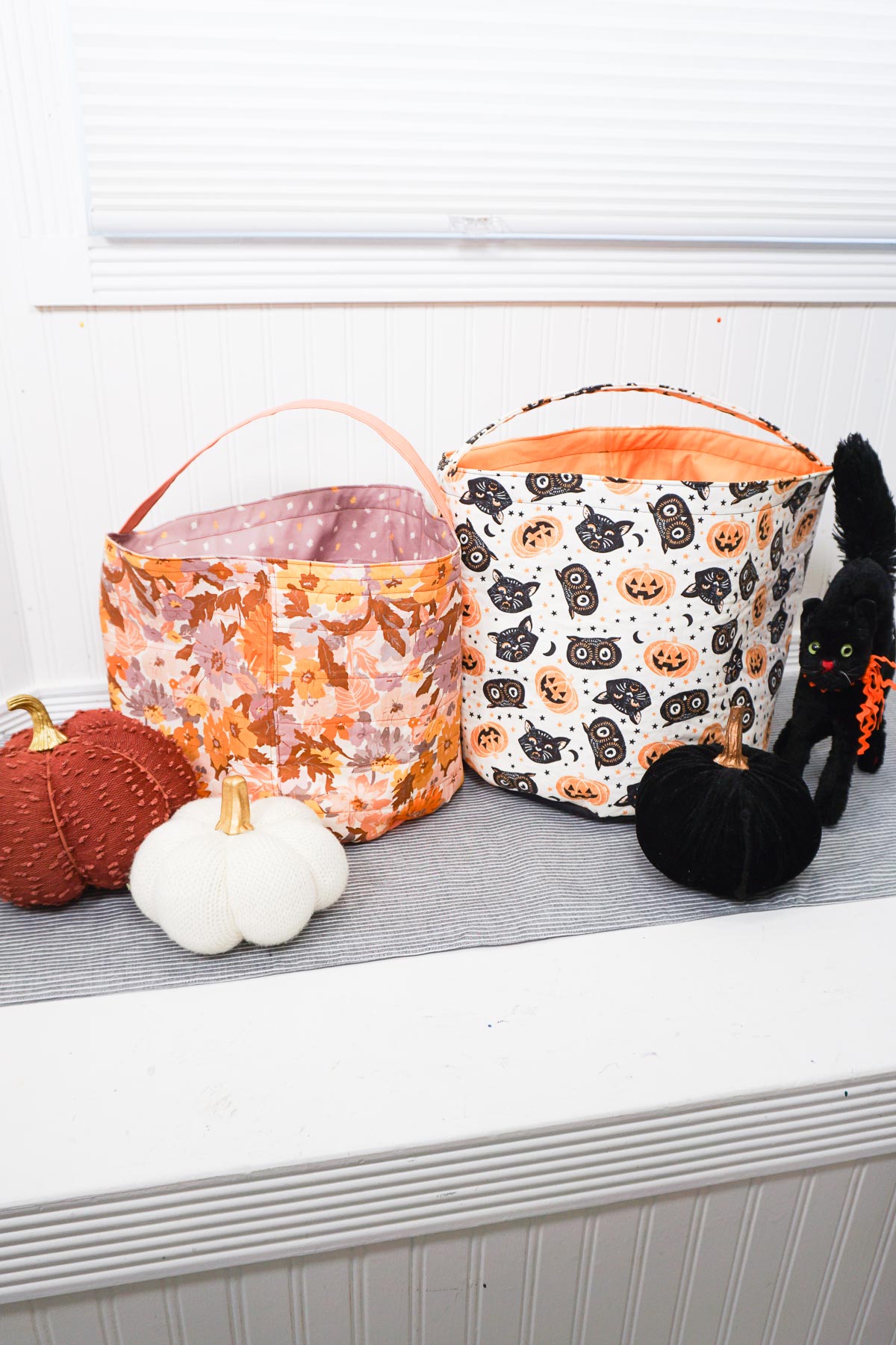 DIY Halloween Fabric Bucket + Free Pattern