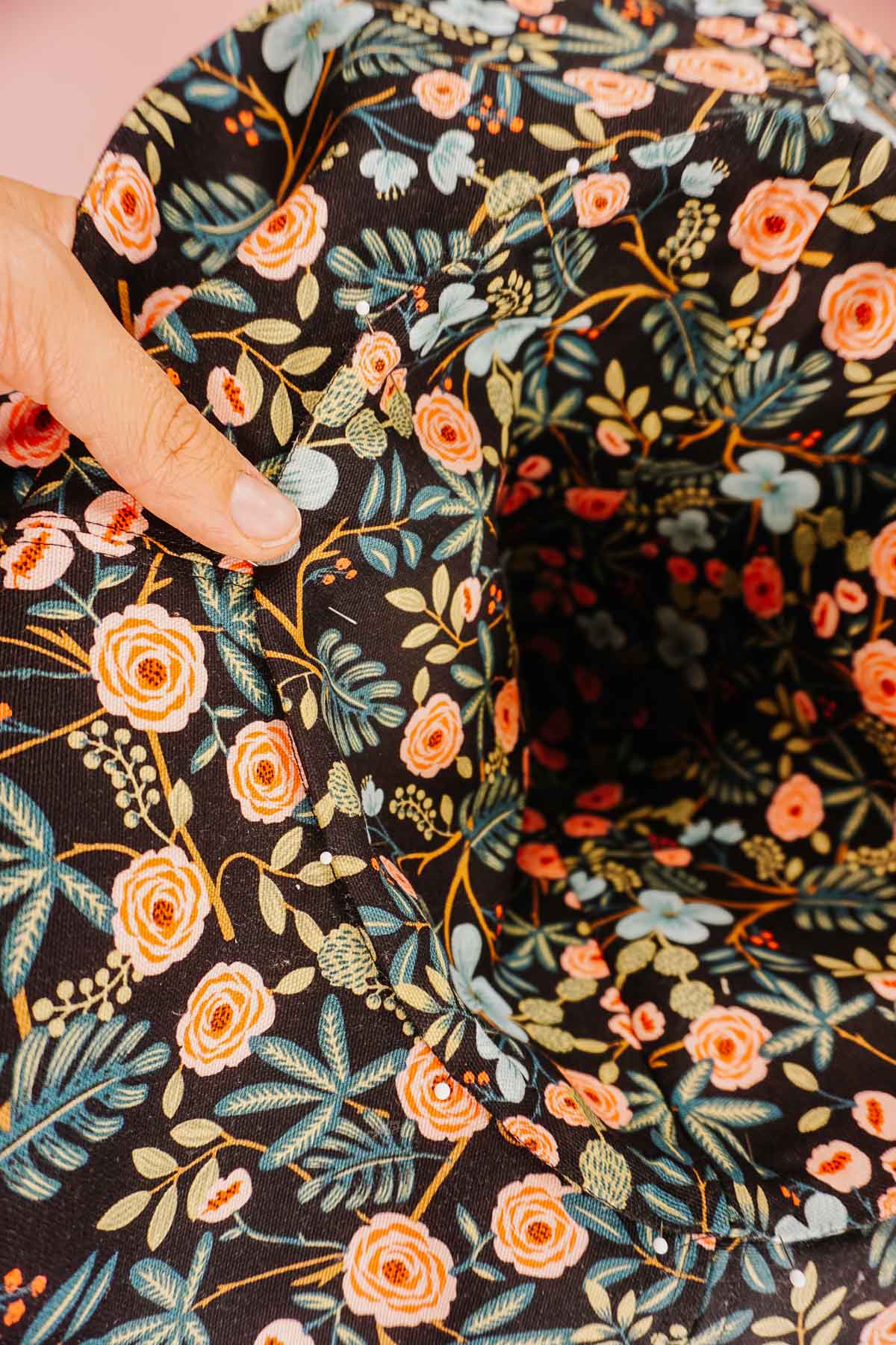 sew the lining in place with a outside topstitch