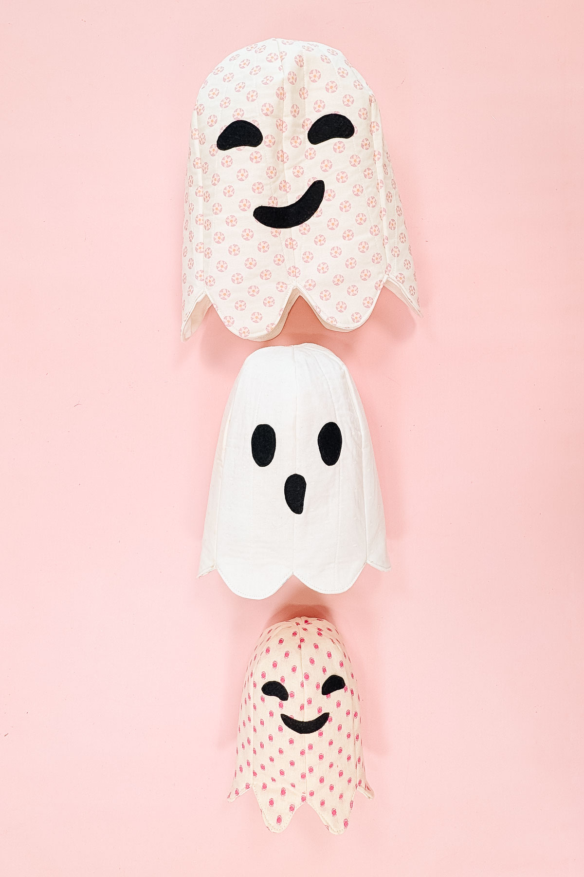 Charming Fabric Nesting Ghosts: Free Sewing Pattern