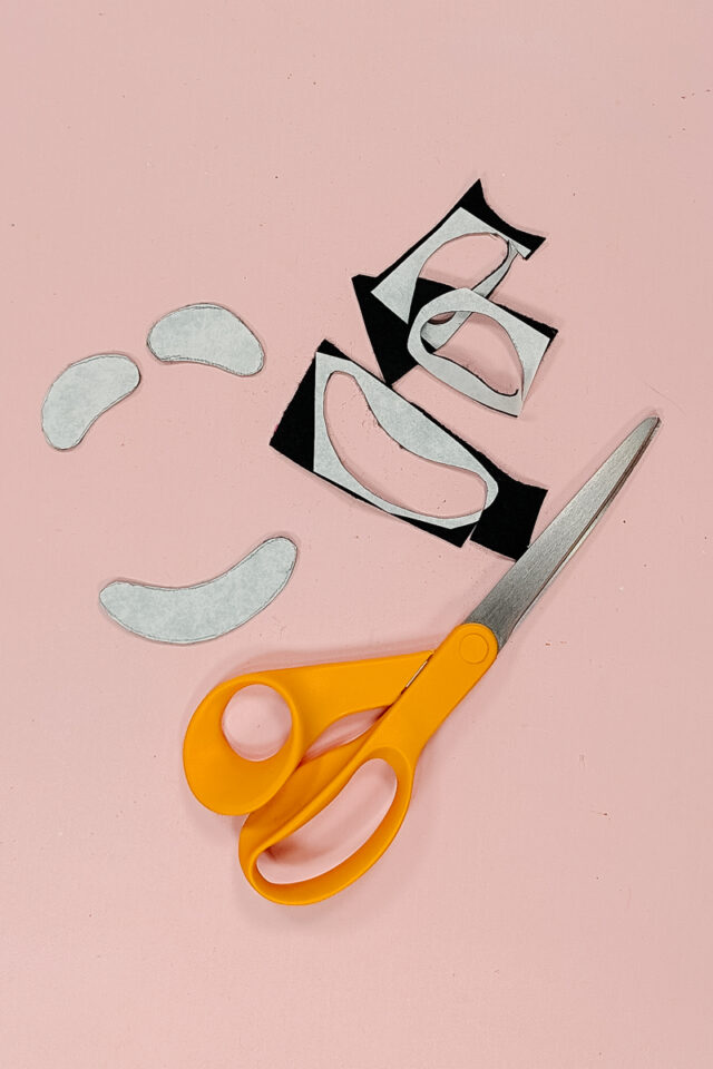 cut out face pieces