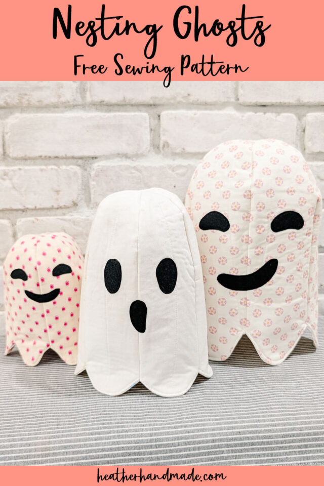 Charming Fabric Nesting Ghosts: Free Sewing Pattern