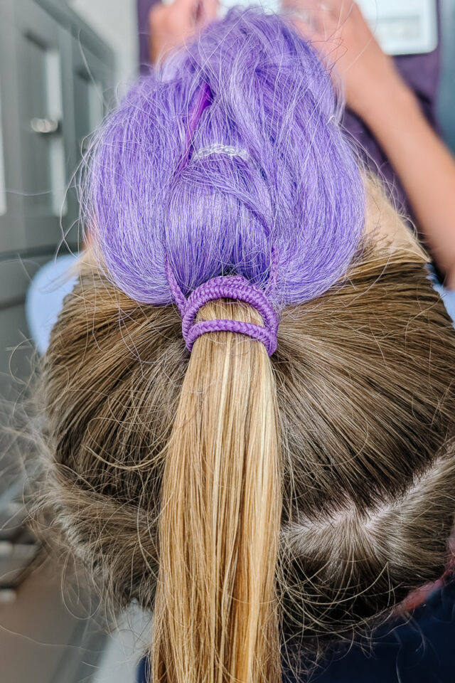 put purple braid in upside down