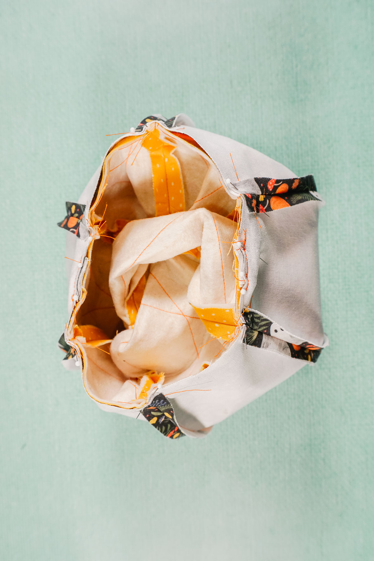 place bags right sides together