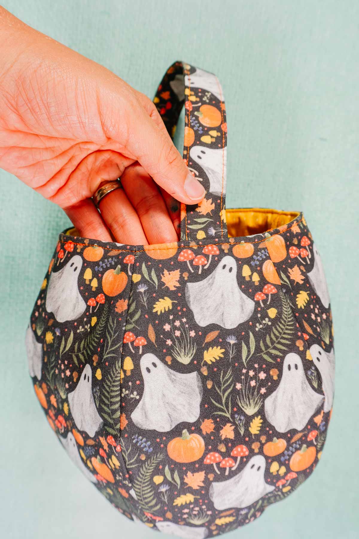 topstitch around the top
