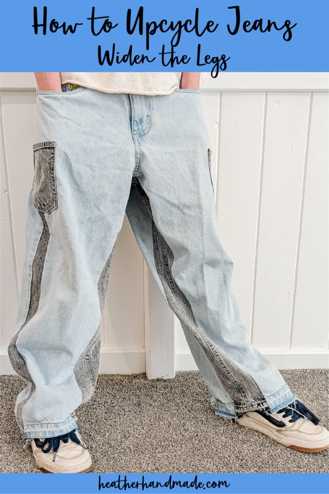 How to Upcycle Jeans by Adding Denim to Widen the Legs