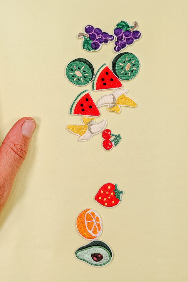tiny fruit iron on patches