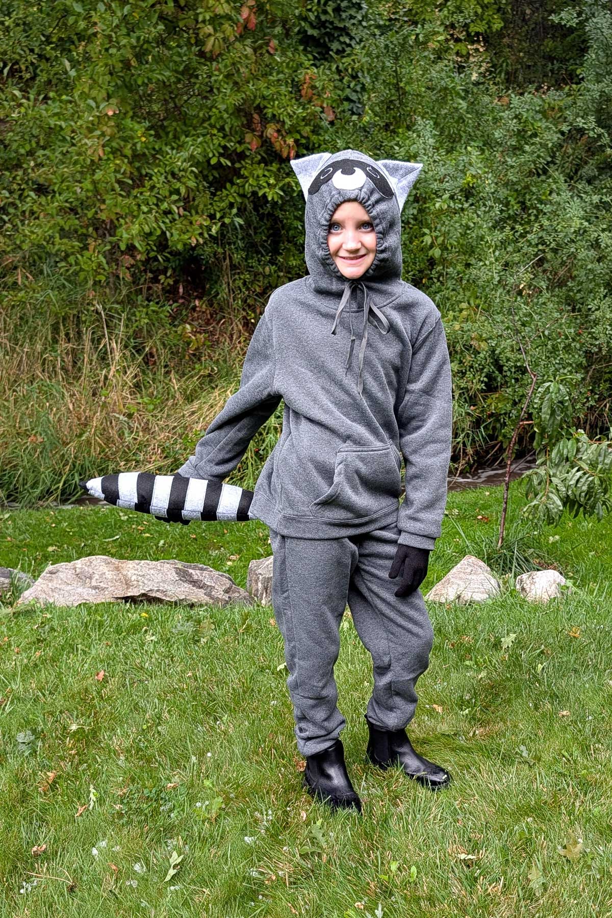 easy diy raccoon costume