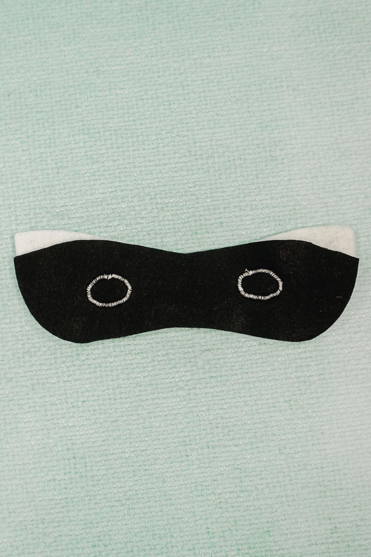 sew eyes onto mask