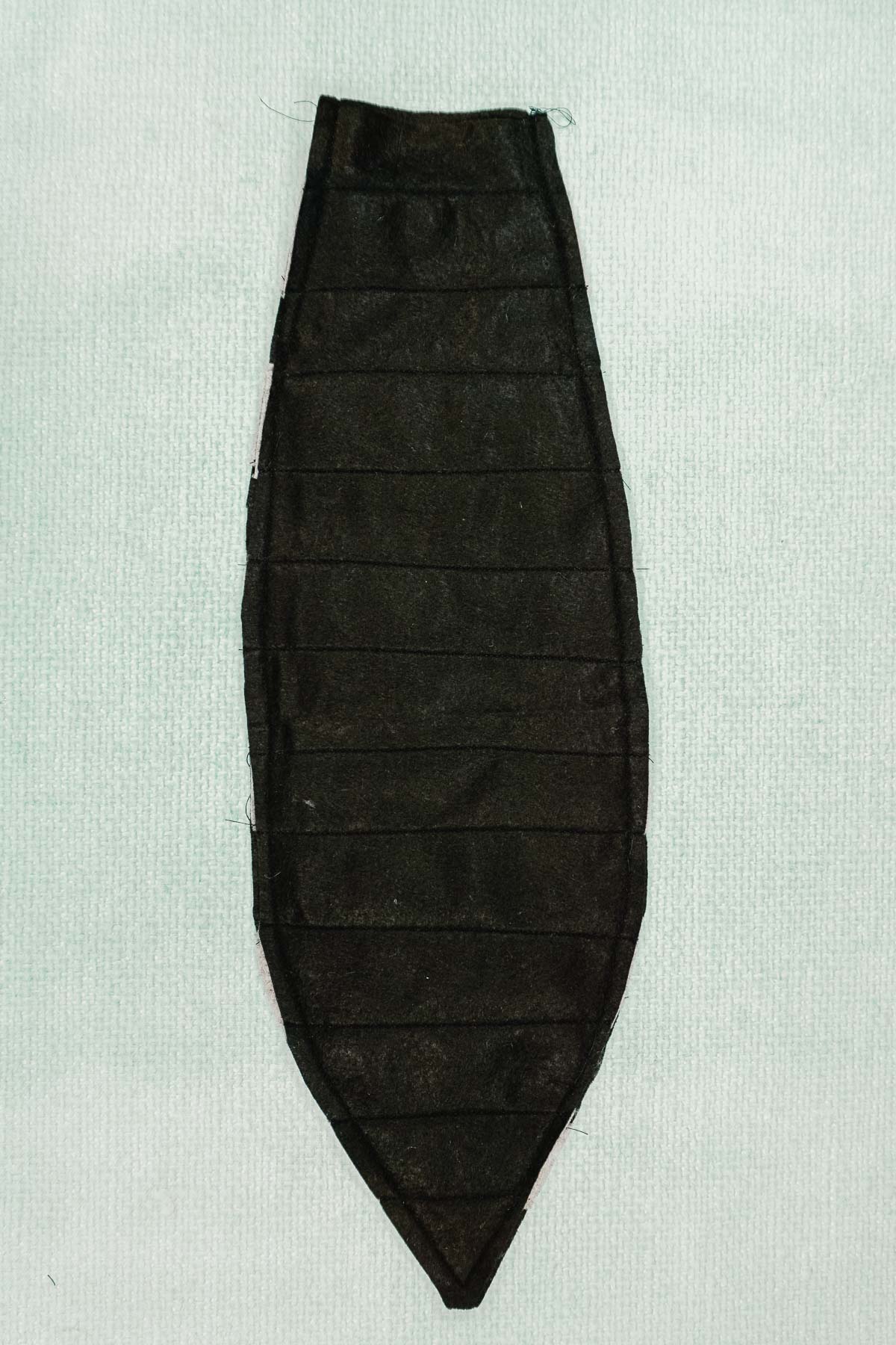 sew tail right sides together leaving top open