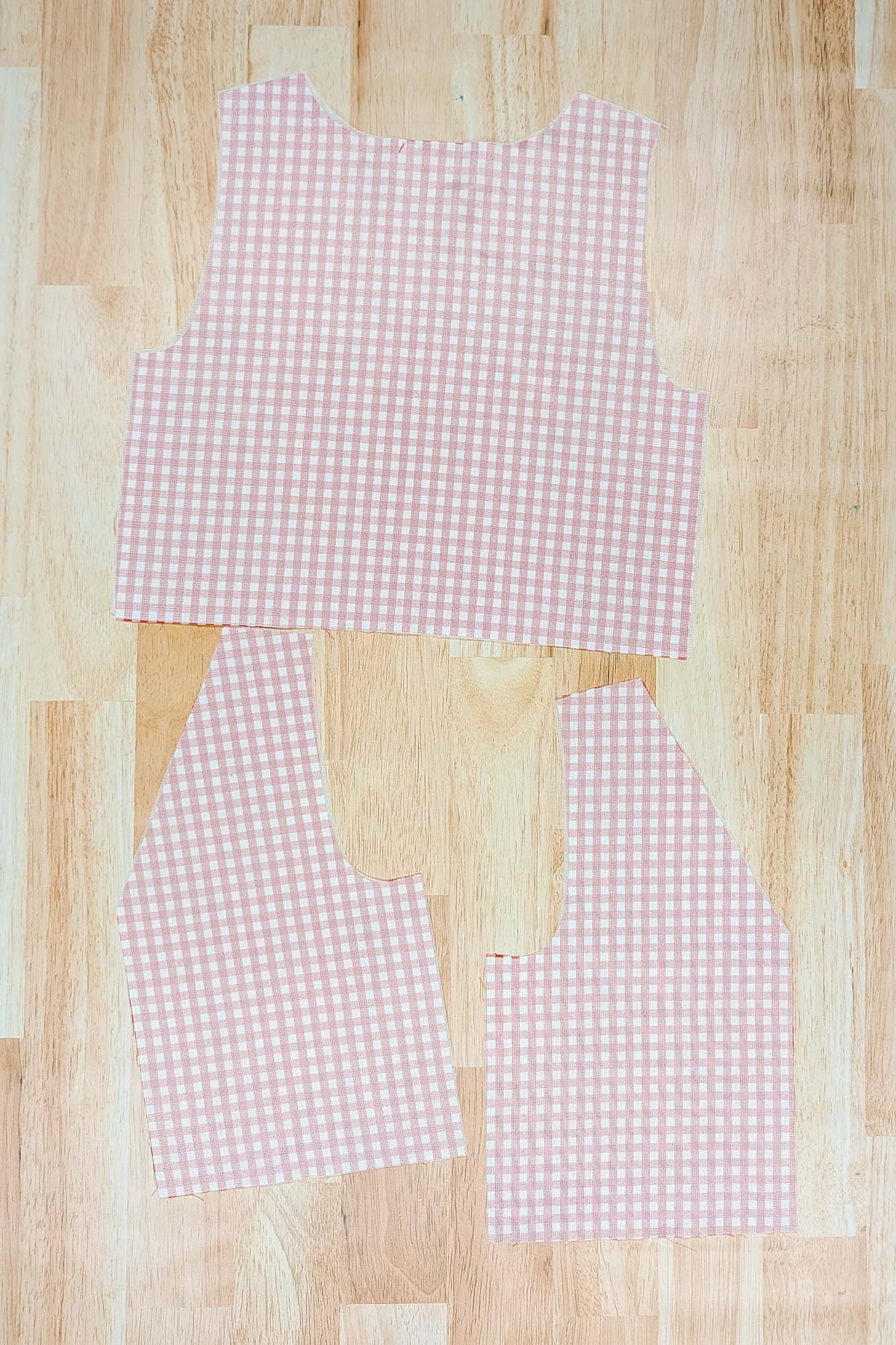 iron interfacing to lining vest pieces