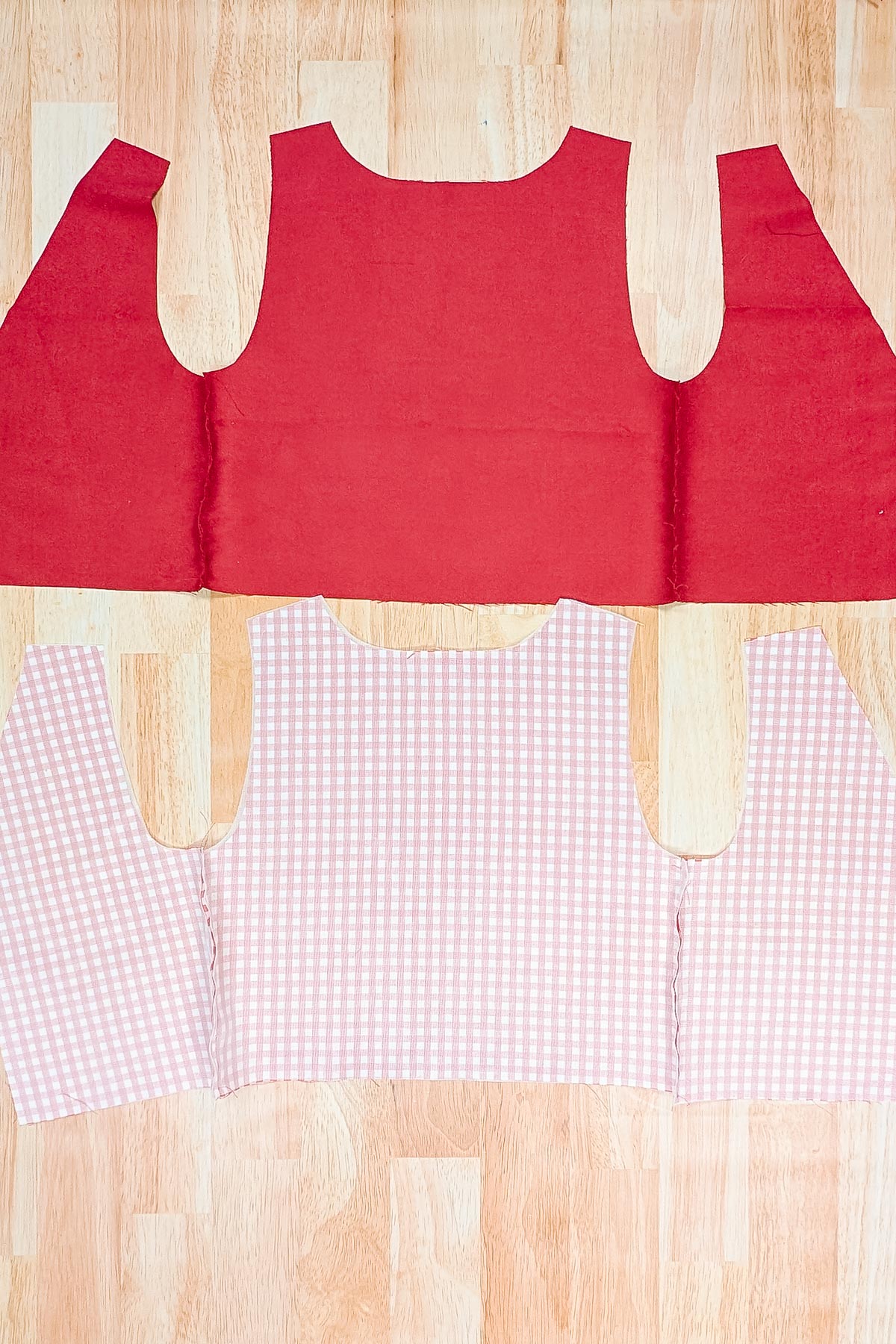 sew side seams of vests