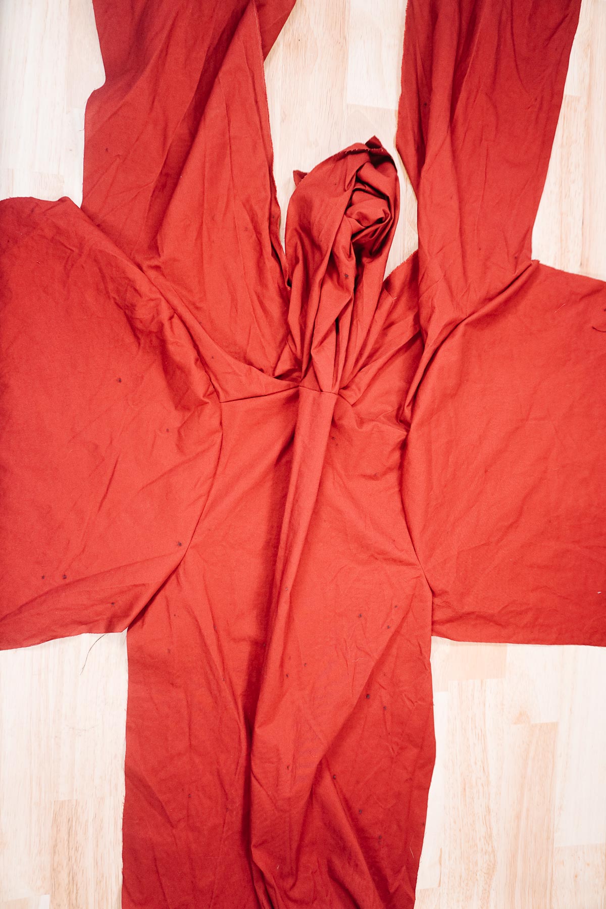 sew the sleeves to the shoulders