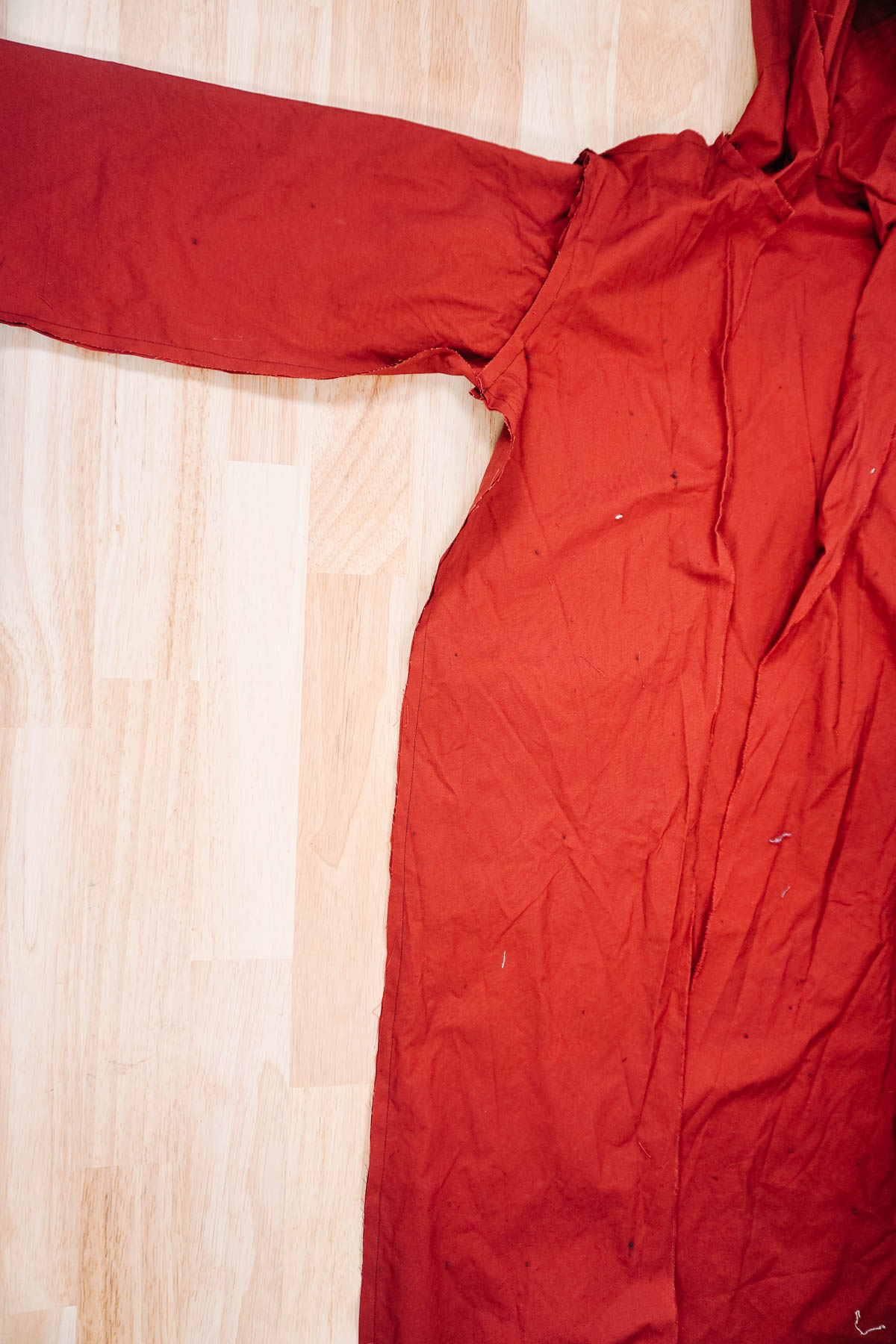 sew the side and sleeve seams